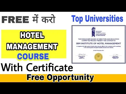 Free Online Hotel Management Course with Certificate Free Hospitality Courses Online