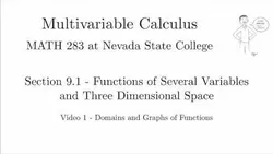 MATH 283 - Multivariable Calculus